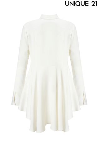 Unique 21 Darcie Dipped Hem Shirt Dress